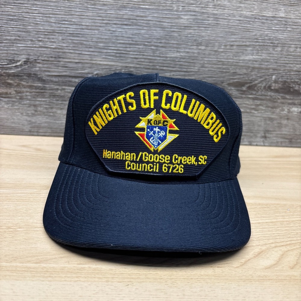 Vintage Knights of Columbus Hat Cap Snap Back Blue SC Council 6726 Eagle Crest